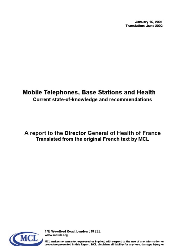 Mobile Phones and Health | PDF | Risk | Base Station