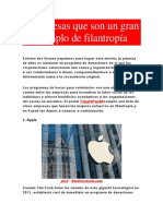 5 Empresas Que Son Un Gran Ejemplo de Filantropía