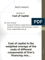 Business Finance: Cost of Capital