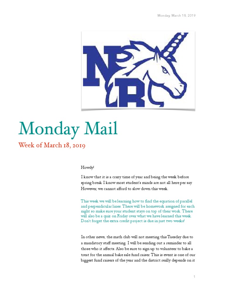 Monday Mail | PDF