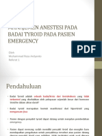 Ppt Manajemen Anestesi Pada Badai Tyroid