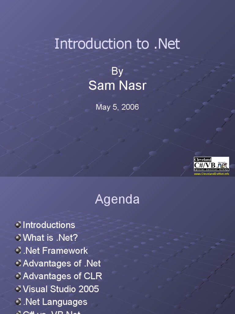 Intro Dot Net | PDF | C Sharp (Programming Language) | Microsoft Visual ...