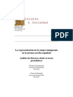 Cast Agn Ani T. Colorado C. (2009) La Representacion de La Mujer Inmigrante en La Prensa Escrita Espanola. Analisis Del Discurso Citado en Textos Period is Ti Cos