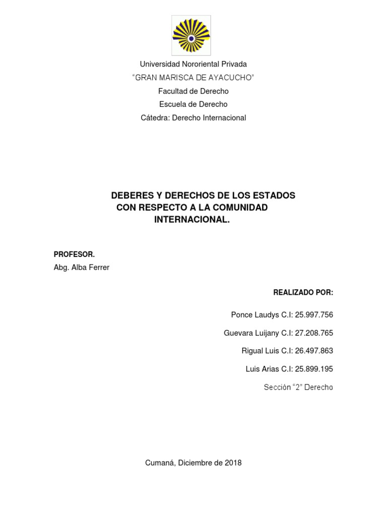 Derechos y Deberes de Estados en DIP | PDF | Genocidios | Crímenes ...