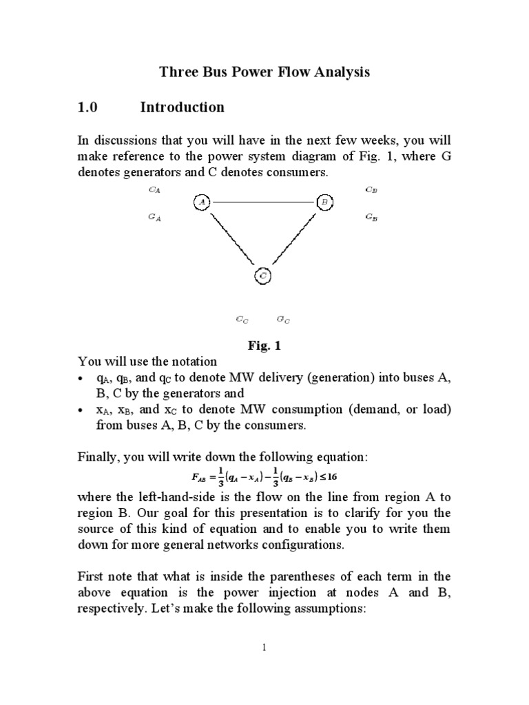 Three Bus Power Flow Analysis | PDF | Ac Power | Electrical Network