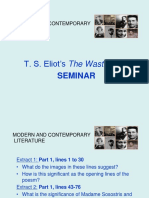 T.S. Eliot Seminar 2019