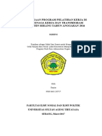 Perencanaan Program Pelatihan Kerja Di Dinas Tenaga Kerja Dan Transmigrasi Kabupaten Serang Tahun PDF