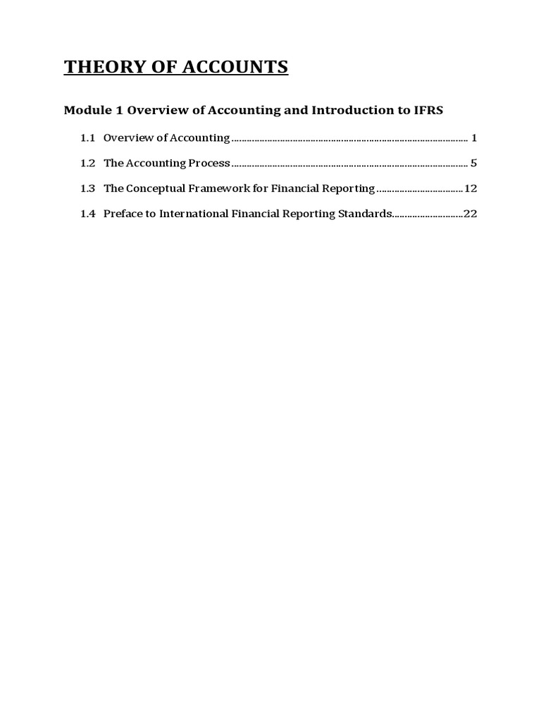 Overview of Accounting & IFRS Basics | PDF | International Financial ...