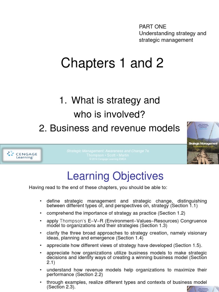 Strategic Management Thompson 2014 Chapters 1-2 | Strategic Management ...