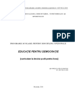 Educatie Pentru Democratie Cds Liceu PDF