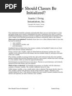 How Should Classes Be Initialized?: Juanita J. Ewing Instantiations, Inc