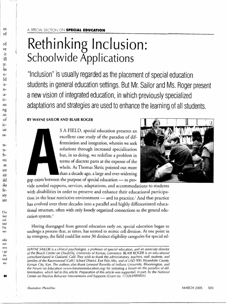 Rethinking Inclusion | PDF