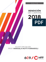 Rendición de Cuentas 2018 Prof. Manuela Mutti Fornaroli