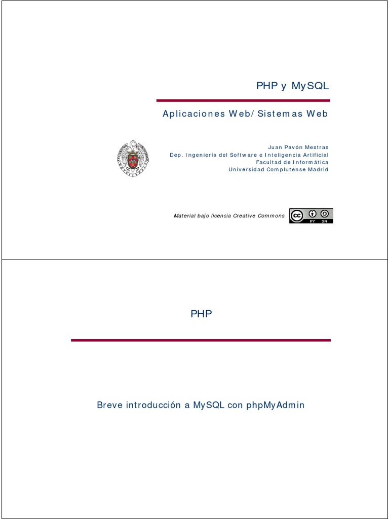 35 PHP Mysql PDF | PDF | Servidor web | Internet y web
