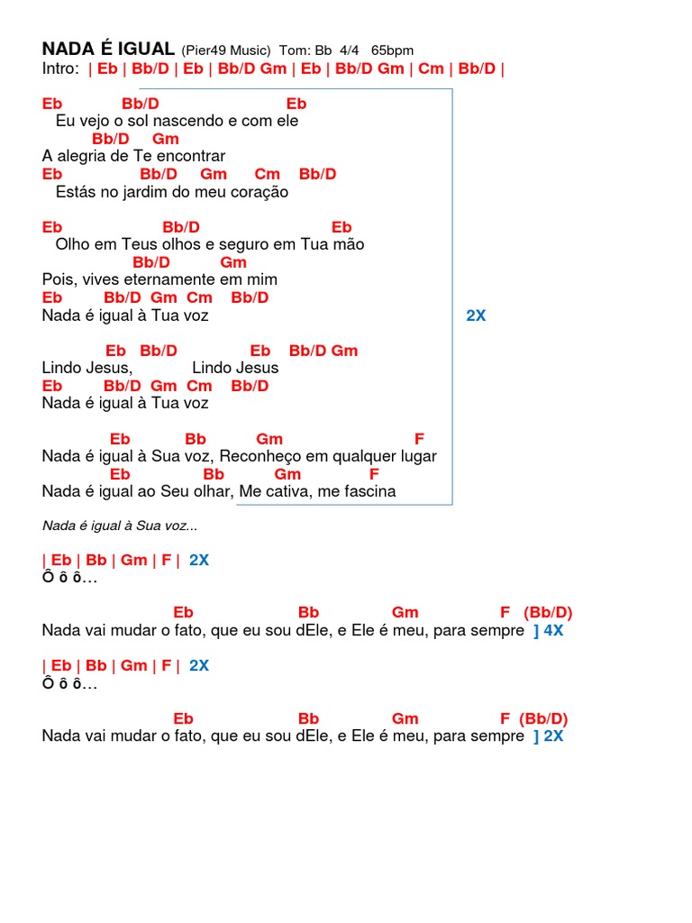 Nada É Igual - Pier49 | PDF | Artes Linguísticas e Disciplina