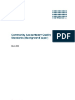 Community Accountancy Quality Standards (Background Paper) : March 2008