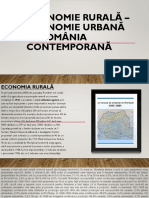 Economie Rurală - Economie Urbană În România Contemporană