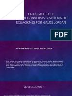 CALCULADORA DE MATRICES Diapositivas