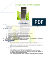 Civil Engineering Society of RUET (CESR) : Constitution