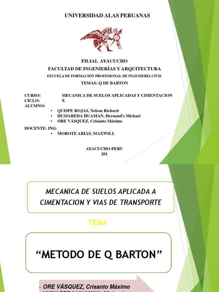 Metodo Barton Aplicado | PDF | Ingeniería geotécnica | Materiales