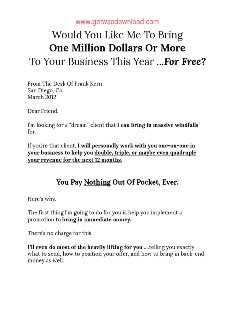 Free Revenue Boosting Offer | PDF | Business