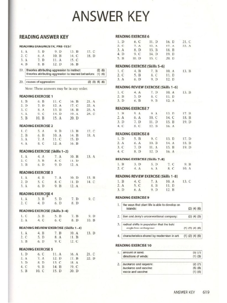 Answer Key Longman Preparation Course For The Toefl Ibt