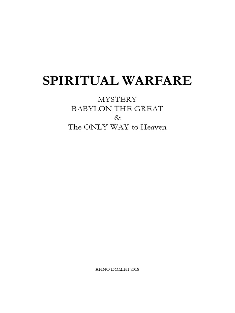 Spiritual Warfare Mystery Babylon The Great Pdf Serpents In The