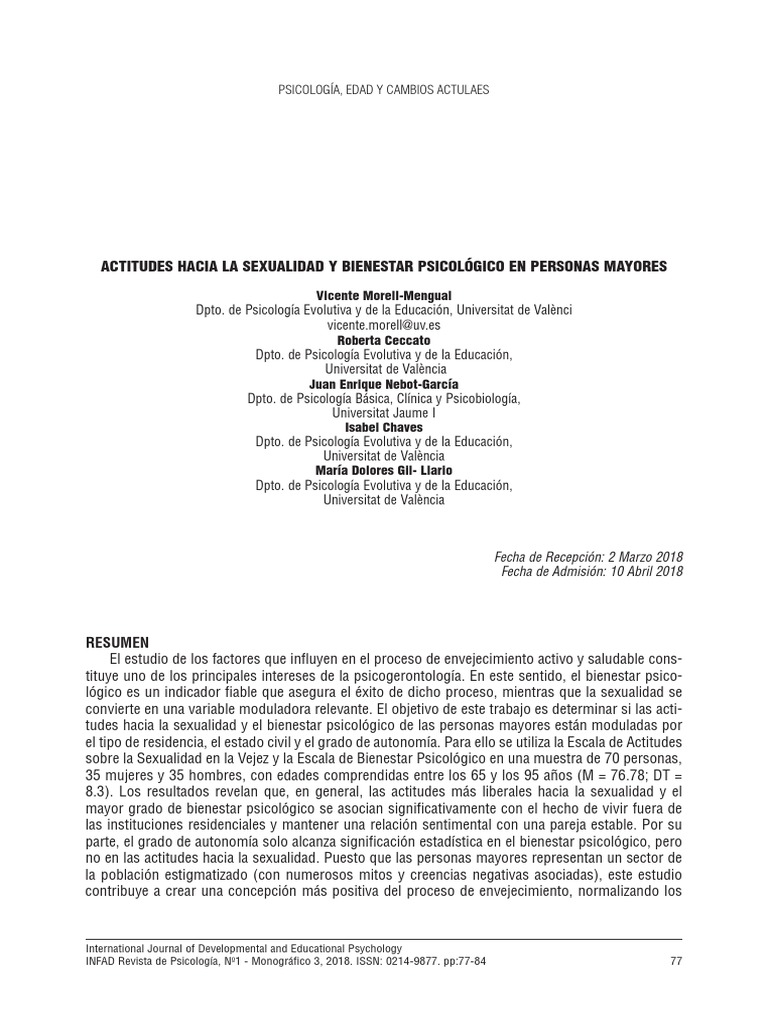 Sexualidad en El Adulto Mayor | PDF | Vejez | Adultos