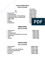 DLCF Order of Programmes
