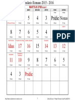 Calendario Romano 2015 - 2016