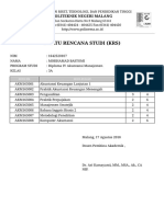 Kartu Rencana Studi (KRS) - Politeknik Negeri Malang PDF