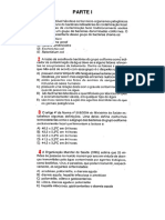 165 Questões Uroanálise, Biologia Molecular, Hematologia, Imunologia, Parasitologia, Bioquímica, Microbiologia PDF