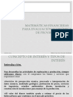 01 - Matemáticas Financieras para Evaluación Económica de Proyectos PDF