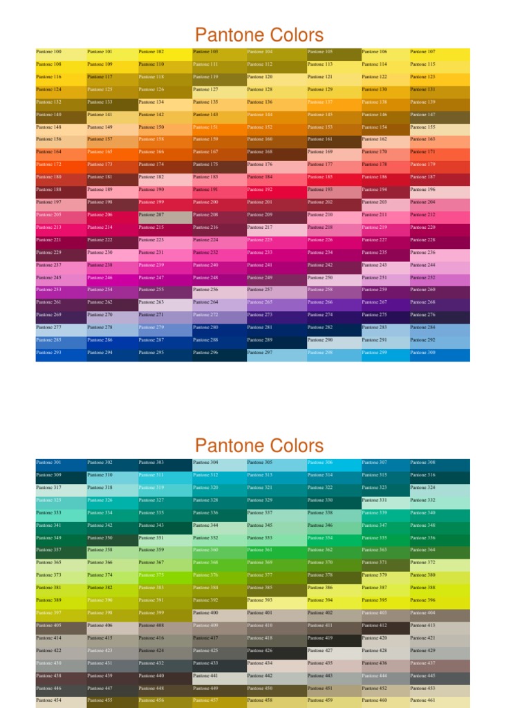 Comprehensive Pantone Color Guide | PDF | Image Processing | Design