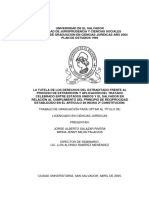 La Tutela de Los Derechos Del Extraditado Frente Al Proceso de Extradición y Aplicación Del Tratado Celebrado Entre Estados Unidos y El Salvador en Relación Al PDF