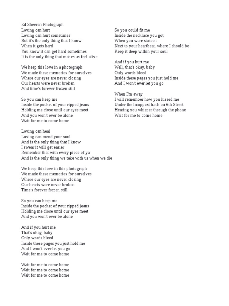 Photograph Ed Sheeran PDF