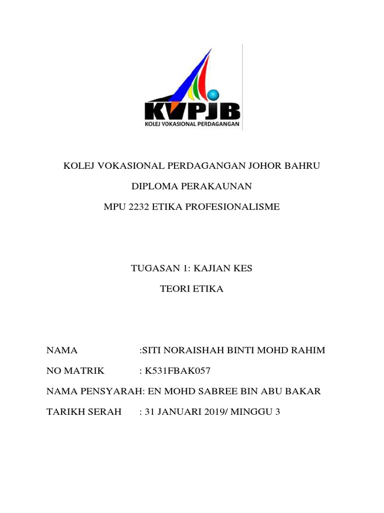 Kolej Vokasional Perdagangan Johor Bahru Pdf