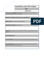 Vocal/Instrumental Music Lesson Plan Template: Name Date Class/Group Grade Level