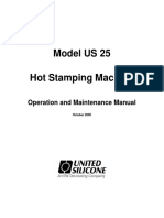 Model US 25. Hot Stamping Machine. Operation and Maintenance Manual