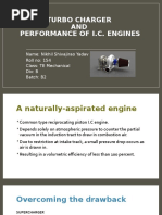 Turbo Charger AND Performance of I.C. Engines