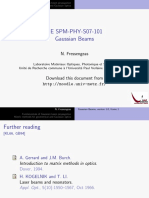 UE SPM-PHY-S07-101 Gaussian Beams: N. Fressengeas