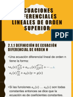 Ecuaciones Diferenciales Lineales de Orden Superior