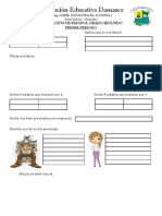 Evaluacion 1 Periodo Español
