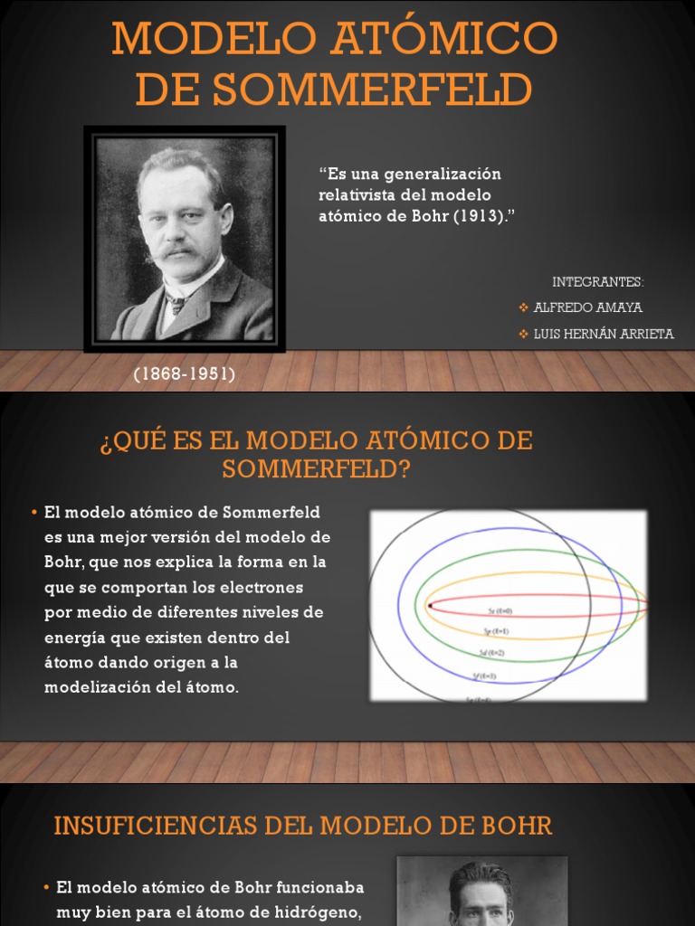 Modelo Atómico de Sommerfeld | PDF | Orbital atómico | Átomos