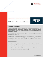 AGN 091 - Disposal of Alternator Materials