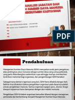 Pengaruh Analisis Jabatan Dan Perencanaan Sumber D