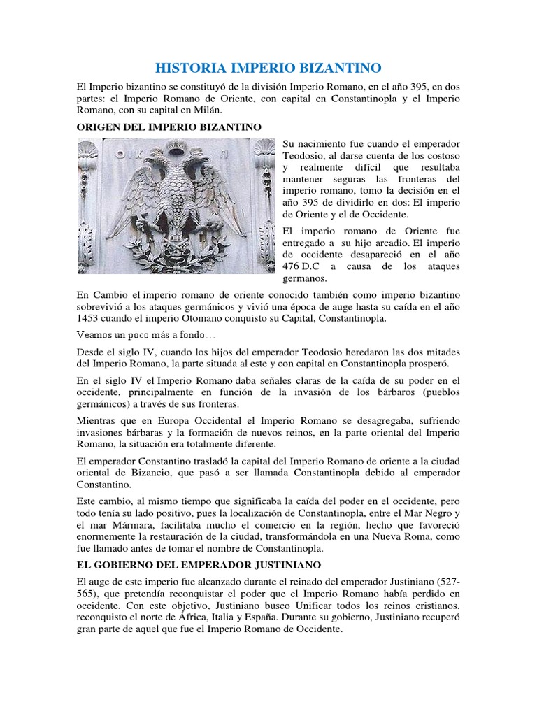 Historia del Imperio Bizantino | PDF | Justiniano I | imperio Bizantino