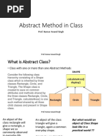 Abstract Method in Class: Prof. Kumar Anand Singh