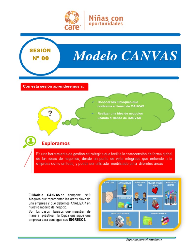 Sesion de Clases Canvas - Alumno | PDF | Modelo de negocio | Cliente