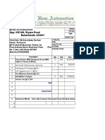 Proforma Invoice for Boom Barriers and Accessories